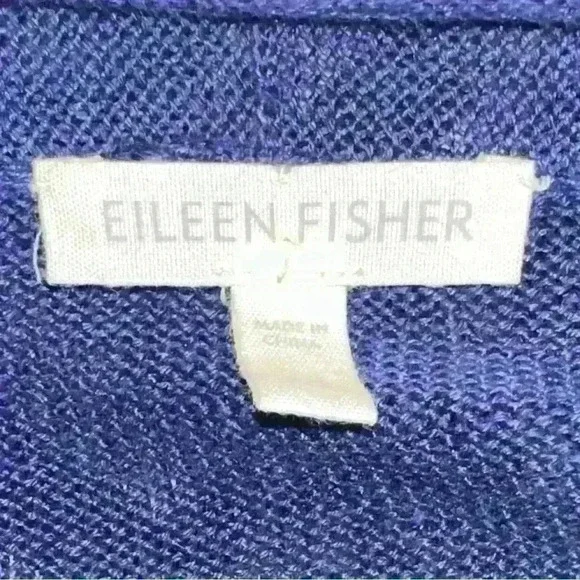 Eileen Fisher Linen Purple Cardigan - Picture 7 of 8